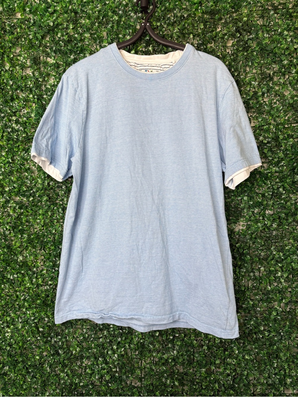 Denim & Flower Ricky Singh Light Blue Short Sleeve Crew Neck Tee